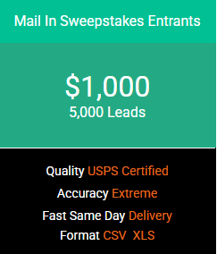 Mail In Sweepstakes Entrants