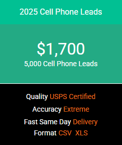 2025 Cell Phone Leads