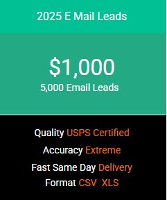 2025 E Mail Leads